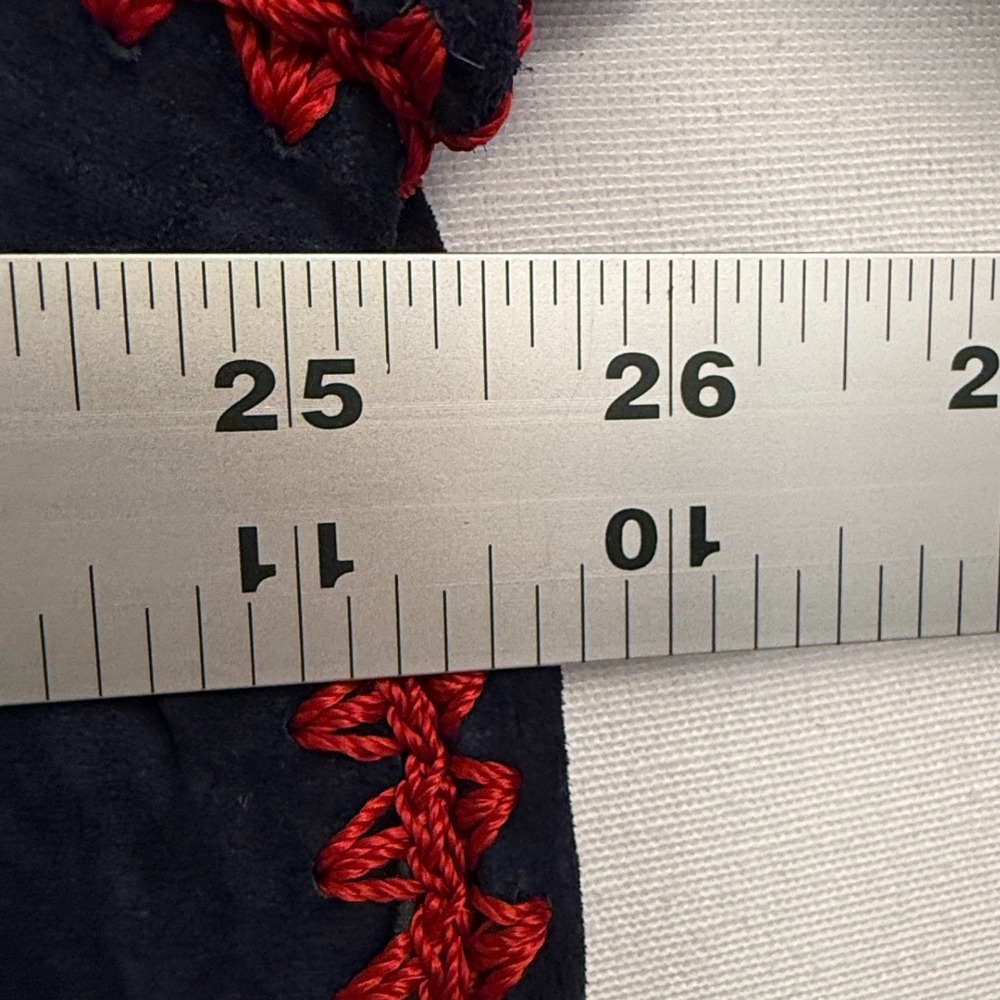 Vintage Linea by Louis Dell'Olio 100% Suede Jacket Red Trim Size 2X Navy Blue - Picture 8 of 10